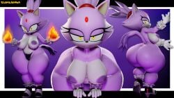 1girls 3d 3d_(artwork) areolae ass bedroom_eyes big_ass big_breasts blaze_the_cat bottom_heavy breasts bubble_butt fat_ass female female_only fire gluteal_fold half-closed_eyes heels huge_ass illamajamma large_ass looking_at_viewer looking_back massive_ass nipples nude nude_female panties png shoes solo sonic_(series) sonic_the_hedgehog_(series) tail thick_ass thick_thighs thunder_thighs topless topless_female wide_hips