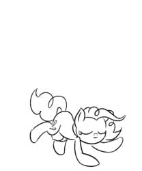 animated crotchboob crotchboobs drawn friendship_is_magic killryde monochrome my_little_pony pinkie_pie_(mlp) solo