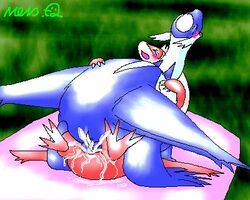 balls blush closed_eyes cum cum_in_pussy cum_inside cum_on_floor dripping female incest latias latios legendary_pokemon lying male missionary_position moroq nintendo on_back open_mouth outside penetration penis pokemon pokemon_(species) pussy pussy_juice sibling size_difference straight vaginal_penetration video_games