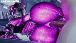 1boy 1girls 3d anal anal_penetration anal_sex animated athletic_female big_ass cum cum_in_ass female galaxy_skin glowing_body glowing_genitalia human human_penetrating humanoid juneaujumbles large_ass laying_down light-skinned_male male male/female moan moaning moaning_in_pleasure monster monster_girl plap purple_body pussy robot robot_girl sound tagme valkyr_(warframe) valkyr_heirloom_(warframe) video voice_acted warframe