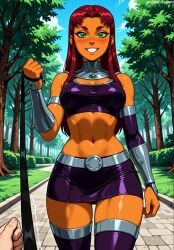 ai_generated dc_comics dcau female injustice_2 jousneystudio patreon starfire starfire_(comics) starfire_(teen_titans) teen_titans