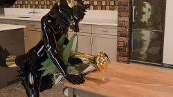 16:9 4k absurd_res anthro anubian baito balls_deep blender_(artwork) blender_cycles_(artwork) bodily_fluids canid canine canis cum cum_on_table darius_(baito) digital_media_(artwork) duo ear_penetration egyptian_mythology flared_penis genital_fluids genitals grimace hi_res hyper hyper_genitalia kitchen kyuulin male male/male mammal middle_eastern_mythology mythology nintendo penetration penis skull_flossing the_legend_of_zelda widescreen wolf wolf_link