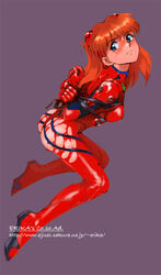 1girls asuka_langley_sohryu blush bondage clothing female neon_genesis_evangelion shibata_masahiro small_breasts tagme torn_clothes