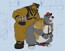 2boys anal anal_sex balls baloo bondage bottomless bound clothing dirtymutt disney erection fat furry furry_only gay male male_only obese obese_male open_clothes open_shirt overweight overweight_male penetration penis rape shirt talespin vest yaoi