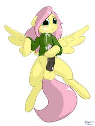 blush cum cum_on_face dickgirl equine fluttershy_(mlp) friendship_is_magic intersex my_little_pony pegasus skoon straight_hair sweater wings