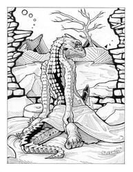 2008 anthro aquilus back_turned black_and_white cum cum_drip dripping erection furry furry_only kneeling lizard looking_at_viewer looking_back male male_only monochrome outside penis reptile scalie slash0x solo