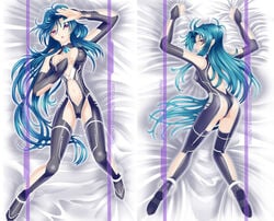 blue_hair dakimakura melficexd navel purple_eyes