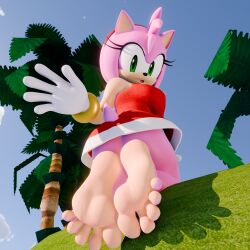 amy rose from sega by twintails3d