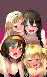 2boys 2girls ahoge black_hair blonde_hair blue_eyes blush braid breasts brown_eyes doyouwantto female femboy femboy_on_female femboydom femsub genderswap genderswap_(ftm) green_eyes group_sex highres kantai_collection large_breasts male male/female maledom multiple_boys multiple_girls murasame_(kantai_collection) nude open_mouth red_eyes rule_63 sex shigure_(kantai_collection) shiratsuyu_(kantai_collection) single_braid straight sweat tears trap wince yuudachi_(kantai_collection)