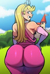 1girls ai ai_generated ass_focus back_view behind_view big_ass big_butt bubble_ass bubble_butt female female_focus female_only lola_loud looking_at_viewer novelai solo the_loud_house thick_thighs
