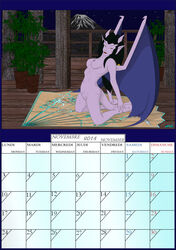 2014 breasts calendar_(medium) disney fab3716 female gargoyles nipples november_(month) nude pussy solo sora_(gargoyles)