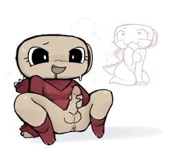 cartoon cartoony dandy's_world dandys_world dino_snore_shelly female female_only futanari intersex masturbation shelly_(dandy's_world) solo solo_female solo_focus