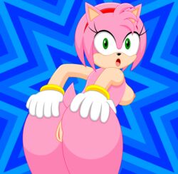 amy_rose ass breasts female gloves grab hedgehog kaizochan nipples pussy sega sonic_(series)