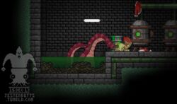 animated blargsnarf floran pixel_art questionable_consent starbound tagme tentacle video_games