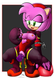 2013 amy_rose anthro blush breasts clothing female green_eyes hair hedgehog insertion masturbation nipples penetration pink_hair pussy ricocake sega smile solo sonic_(series) vaginal_insertion vaginal_penetration vaginal_penetration