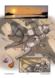 alex anthro brothers canine comic fur furry furry_only gay harmarist kitaness lake male male_only nude page_11 sheath_and_knife sibling sunset underwater water will wolf