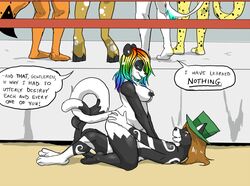 anthro canine cheetah equine feline female fox furry group hair horse male metal_(artist) metal_(character) multicolored_hair nude prisma_lin rainbow_hair sex sled_(sledmetodeath) steve_(smsfoxx) straight text vaginal_penetration wrestling zach_(gamerfox)