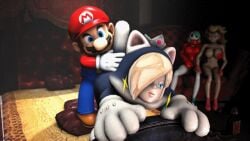 3d animated animated cat_ears cat_rosalina kihum mario mario_(series) nekomimi princess_rosalina sex shy_gal
