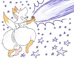 1boy 1femboy femboy femboy_only furry gigantic_ass huge_ass laser male male_only massive_ass multicolored_body multicolored_hair precum precum_drip precum_on_penis precum_string rogywantscoffee small_penis wolf wolf_boy wolf_ears wolf_tail younger_male