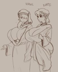 2girls dante_alighieri literature real_people rule_63 tagme the_divine_comedy virgil