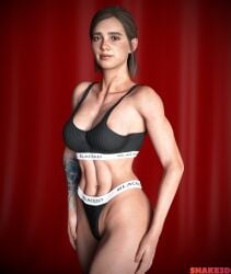 3d athletic athletic_female ellie_(the_last_of_us) ellie_williams female shake3d tagme the_last_of_us underwear
