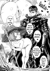 adult_and_teenager age_difference anus begging begging_for_sex berserk comic doujinshi guts_(berserk) offering_self offering_sex older_male older_male_and_younger_female pussy_juice schierke size_difference small_breasts teen teenage_girl teenager witch_hat younger_female
