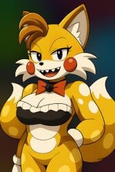 (fnas) ? bra breasts five_nights_at_sonic's fox fur miles prower sonic tails tailsko the toy toy_tails_(fnas) yellow_body