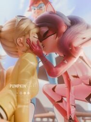 3d alixx_(character) ass blender blender_(artwork) blender_(software) blender_cycles bunnyx_(character) censored chloe_bourgeois disney disney_channel domination juleka_couffaine kiss_on_lips kissing kissing ladybug_&_cat_noir:_the_movie lesbian_kiss miraculous:_tales_of_ladybug_and_cat_noir miraculous_ladybug public public_exposure public_indecency pumpkincat purple_tigress_(character) pussy threesome trio young yuri