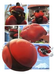 air_inflation fempyro inflation latex latex_clothing latex_suit pyro_(team_fortress_2) rimou spherical_inflation tagme team_fortress_2