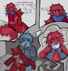 aged_up bluudud_(forsaken) c00lkidd_(forsaken) choking cosum4xxx dialogue english_text forsaken_(roblox) masturbation plush_toy roblox roblox_game self_upload tagme text thought_bubble