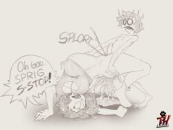 amphibia_(series) anne_boonchuy anthro anthro_on_human cumflation female flexible possession raped ripped_clothing sprig_plantar thingshappen