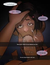 big_breasts blowjob caption cheating cheating_girlfriend comic corruption cucked_by_bully cuckold_pov cuckolding cum_on_face dark-skinned_female dialogue indian indian_female interracial male_pov netorare ntr oral_sex sex slushcomix social_media teasing_cuck_with_phone teasing_cuck_with_snap white_male