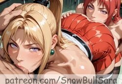 1boy2girls 2006 ai_generated animated bible_black bible_black_only blonde_hair blowjob closed_eyes cunnilingus cunnilingus_during_penetration deepthroat fellatio female ffm ffm_threesome high_ponytail long_hair lowres male oral oral_sex penis ponytail saeki_kaori school school_uniform schoolgirl snowbullsara tagme takashiro_hiroko veins veiny_penis