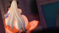 3d beryl_gut blue_eyes cheating cheating_wife cuckold fate/grand_order fate_(series) glasses gustavo40 hongcha03 huge_ass huge_breasts koikatsu micro_bikini morgan_le_fay_(fate) no_sound stealth_sex tagme video white_hair