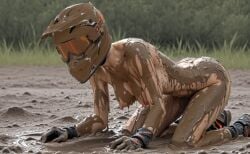 ai_generated breasts dirty dirty_girl female female_only mud muddy nai_diffusion nipples original solo stable_diffusion tagme