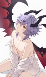 1femboy boy durin_(genshin_impact) femboy feminine_male gay genshin_impact kneeling on_knees twink