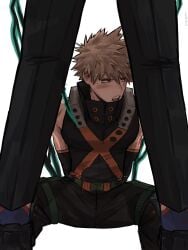 blackwhip fully_clothed izuku_midoriya katsuki_bakugou my_hero_academia no_sex suggestive
