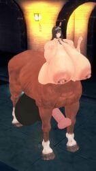 3d animal_genitalia_on_humanoid bbw centaur fat futanari horsecock horsecock_on_humanoid hyper_balls hyper_breasts intersex more_at_source muscular ngs_(artist) pierced_nipples tagme taur