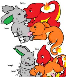 charmander charmeleon fellatio fire guil_bunny male male_only multiple_males nidoran nidoran♂ nintendo oral oral_sex pokémon_(species) pokemon sex tagme tail tail_fire video_games yaoi