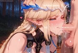 1boy 1girls ai_generated arzagod ass big_ass big_breasts big_penis blowjob breasts bubble_butt cartethyia_(wuthering_waves) cum cum_in_mouth dat_ass deepthroat fellatio female fleurdelys_(wuthering_waves) huge_ass large_ass oral_penetration oral_sex perfect_body rough_sex seductive_look tagme thick_ass thick_thighs veiny_penis white_male wide_hips wuthering_waves