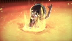 1girls android_girl body_writing burning burning_alive crying crying_female crying_with_eyes_open death dismantling_workshop_of_bio-girl dying female game_cg guro imminent_death molten_metal on_fire pain snuff