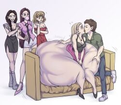 ass_expansion colored female forestfet grabbing_ass hyper_ass inflation kissing malabar_(chewing_gums) malabar_girl tagme