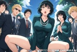 1female ai ai_generated cum_on_face female fubuki_(one-punch_man) hentai public public_sex sex
