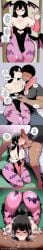 2boys :>= ai_assisted ai_generated arm_around_neck aroused ass balls bed between_legs big_ass big_penis black_eyes black_hair black_shirt blowjob blowjob_face blush bulge child_bearing_hips comic deepthroat english_text femboy feminine_male flirting hands_on_another's_legs high_resolution highres holding_controller huge_ass jeans kneeling kneeling_oral_position long_hair looking_at_another looking_up_at_viewer morrigan_aensland_(cosplay) muscular nervous nipples oral oral_sex original original_artwork original_character otoko_no_ko penis pov room scarabb seiza self_upload shiny_skin short_hair sissy sitting_on_bed sitting_on_lap smelling_penis smile smug sniffing sniffing_penis spread_legs steamy text thick_thighs thighs tomgirl trap watermark waving wide_hips