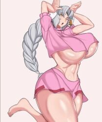 beautiful breasts_bigger_than_head cosplay eirin_yagokoro giant_breasts giantess gigantic_breasts huge_breasts hyperomizu massive_breasts nurse touhou venus_body