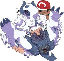 absol anatomically_correct_pussy anus blush bored canine canine_pussy color female female_feral feral fingering half-closed_eyes huge_anus huge_pussy human human_on_feral interspecies japanese_text lying male male_on_feral mega_absol mega_evolution nezumi nintendo on_back penetration plain_background pokemon pokemon_(species) pokephilia pussy pussy_juice red_eyes simple_background spread_legs spreading swollen_anus swollen_pussy text translation_request vaginal_fingering vaginal_penetration video_games vulva wet wet_pussy white_background zoophilia