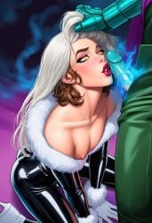 ai_generated black_cat_(cosplay) blowjob hypnosis hypnotized marvel marvel_comics mysterio peter_parker sissy spider-man spider-man_(series)