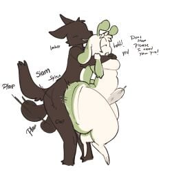 2boy ali_(lopsalien) alien ambiguous_gender anal anal_sex anthro anus ass ass_bigger_than_head big_ass big_thighs blush brown_eyes brown_fur bubble_ass bubble_butt bunny cellulite choke_hold deep_penetration dialogue drooling duo duo_focus fluffy furry giggle gripping_ass heart huge_ass inside_ass licking_ass lifted lopsalien loving_it mammal moaning non_stop_sex nub_tail null null_bulge obsessed oc original_character penetration pink_anus plain_background plump plump_ass pounding_ass rabbit relentless shortstack slamming small_breasts squeezing tail tail_up thick_thighs wide_hips wolf