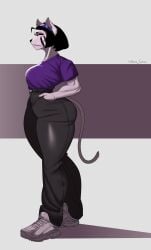 big_ass big_breasts big_butt big_thighs big_titties black_hair cat_ears cat_tail catgirl clothing curvaceous curvaceous_female curvaceous_figure curvy curvy_figure curvy_hips female female_focus female_only furry furry_female furry_only looking_at_viewer orca_limon original original_character short_hair