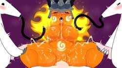 2d 2d_(artwork) bazibastra bazibastra_(the_battel_cats) elemental_pixies hi_res highres pangotime simple_background the_battle_cats uncensored uncensored_penis uncensored_pussy uncensored_vagina video_game_character video_games